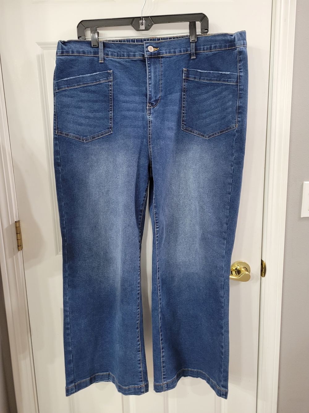 Eytino High-Rise Wide Leg Denim Jeans — Blue